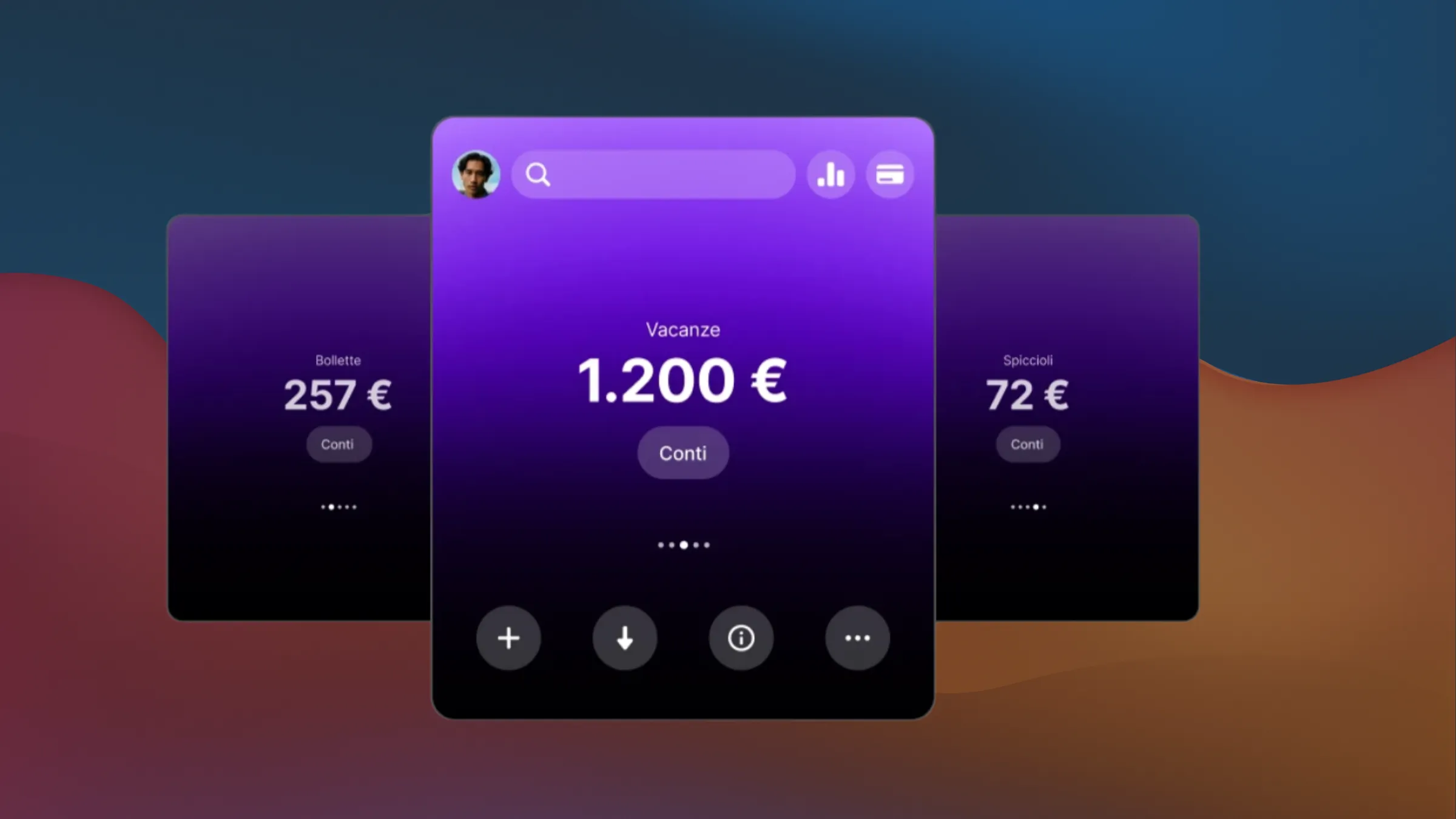 Dashboard completo Revolut con tutte le funzioni