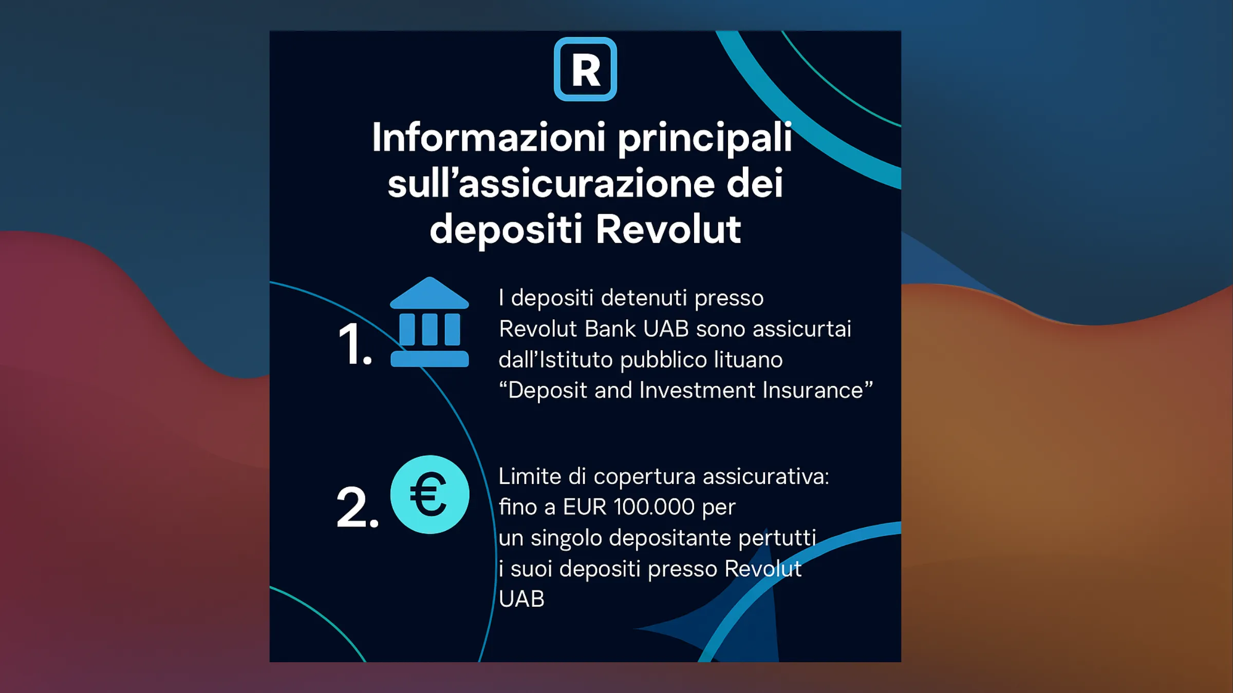 Icone sicurezza e protezione Revolut